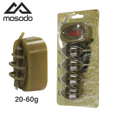 Load image into Gallery viewer, Mosodo Carp Fishing Method Feeder Mould 15g 20g 25g 35g 30g 40g 50g 60g Inline Feeders High Capacity lead sinker Bait Thrower
