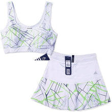Load image into Gallery viewer, Women&#39;s Sports Tennis Skort Short Badminton Skirt with Safety Shorts Striped Tennis Skirt
