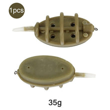 Load image into Gallery viewer, Mosodo Carp Fishing Method Feeder Mould 15g 20g 25g 35g 30g 40g 50g 60g Inline Feeders High Capacity lead sinker Bait Thrower
