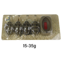 Load image into Gallery viewer, Mosodo Carp Fishing Method Feeder Mould 15g 20g 25g 35g 30g 40g 50g 60g Inline Feeders High Capacity lead sinker Bait Thrower
